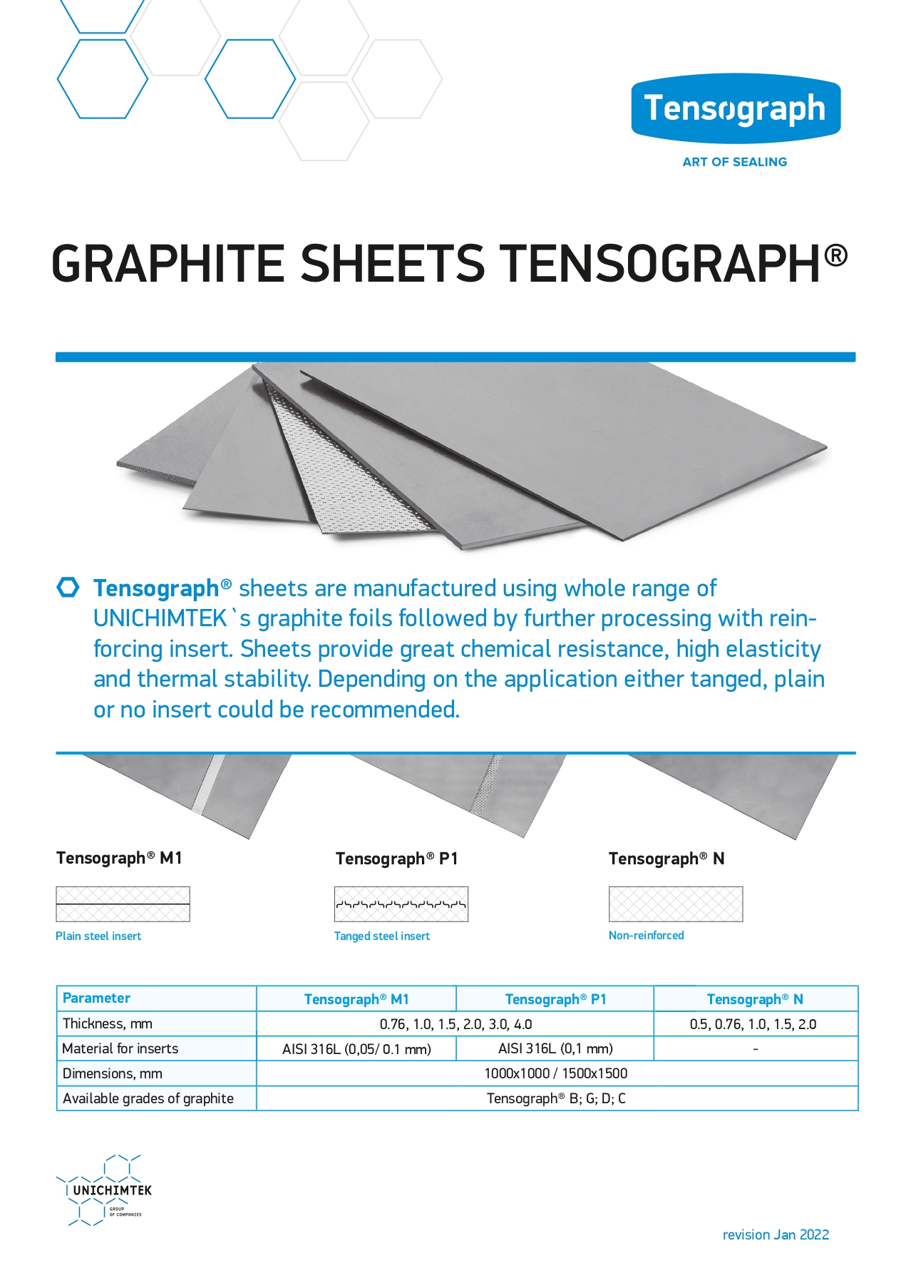 GRAPHITE SHEETS TENSOGRAPH